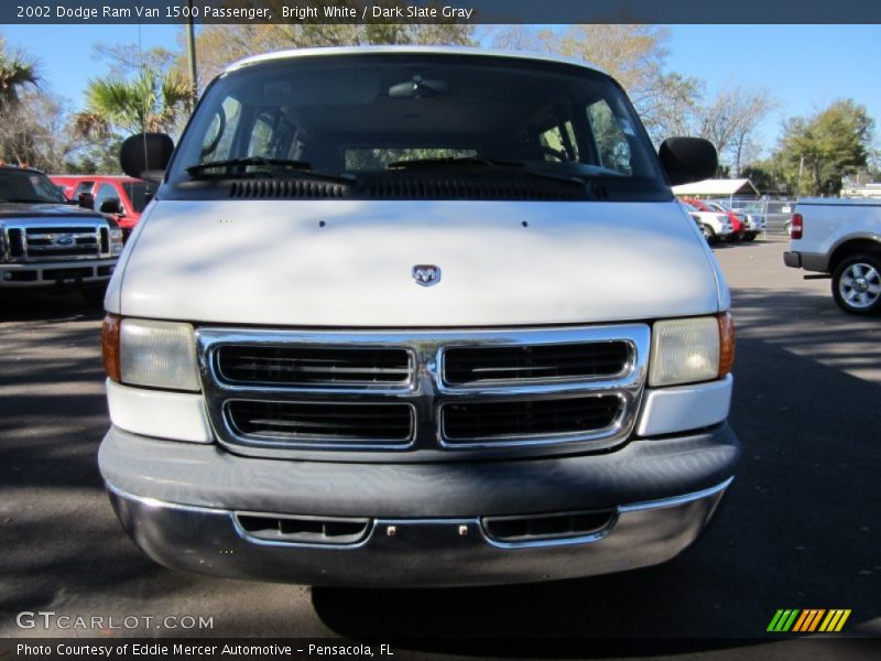 Bright White / Dark Slate Gray 2002 Dodge Ram Van 1500 Passenger