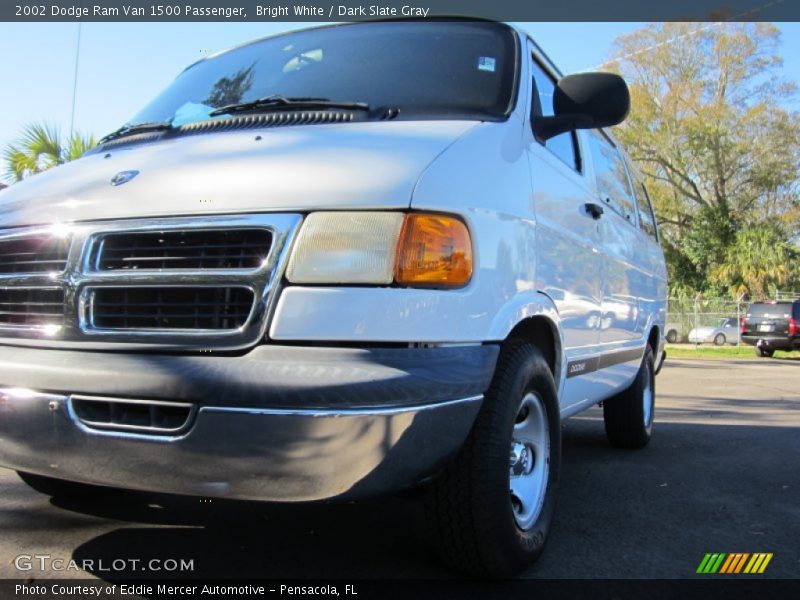 Bright White / Dark Slate Gray 2002 Dodge Ram Van 1500 Passenger