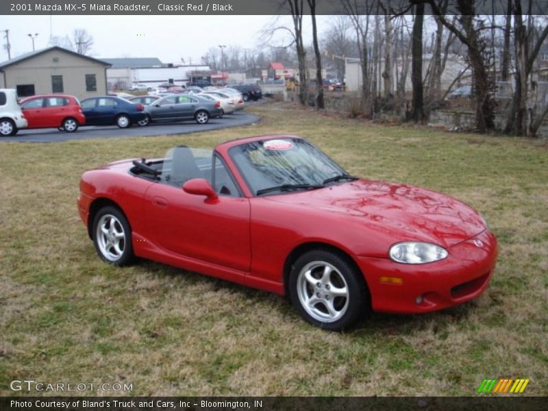 Classic Red / Black 2001 Mazda MX-5 Miata Roadster