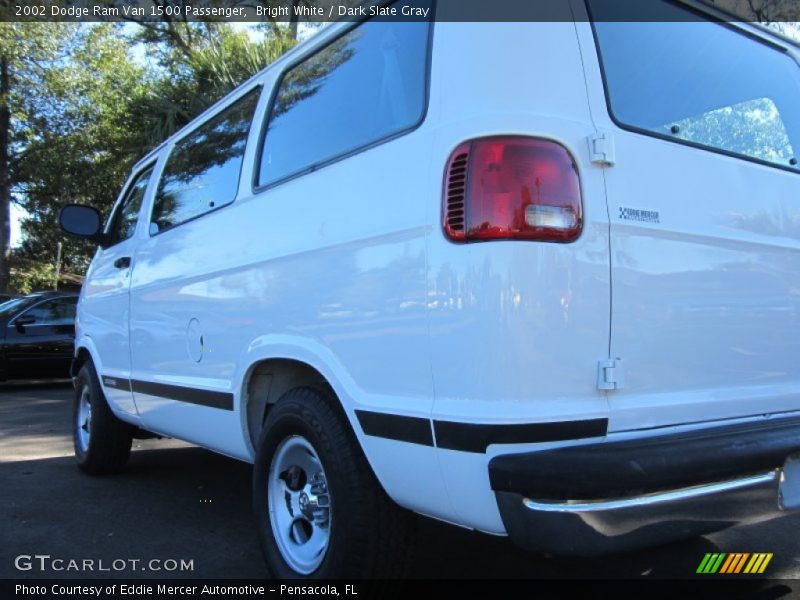Bright White / Dark Slate Gray 2002 Dodge Ram Van 1500 Passenger