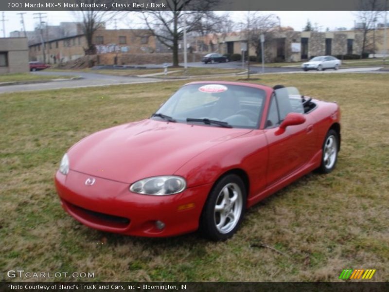 Classic Red / Black 2001 Mazda MX-5 Miata Roadster