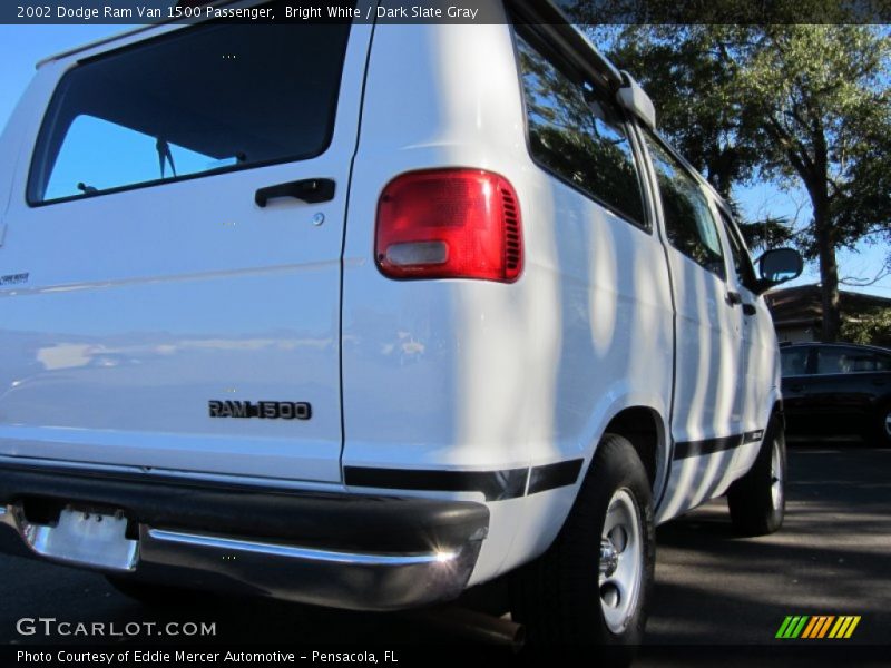Bright White / Dark Slate Gray 2002 Dodge Ram Van 1500 Passenger