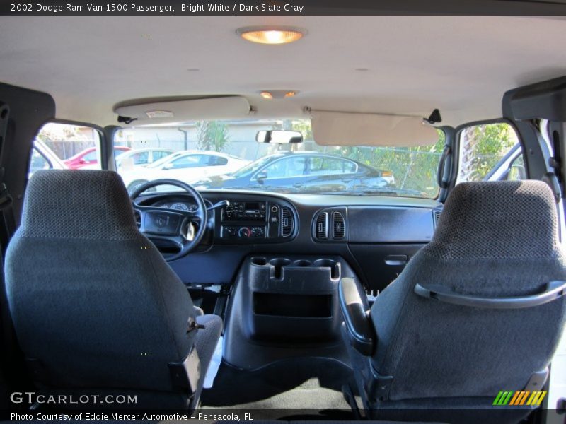 Bright White / Dark Slate Gray 2002 Dodge Ram Van 1500 Passenger