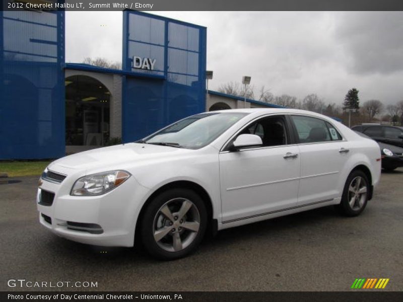 Summit White / Ebony 2012 Chevrolet Malibu LT