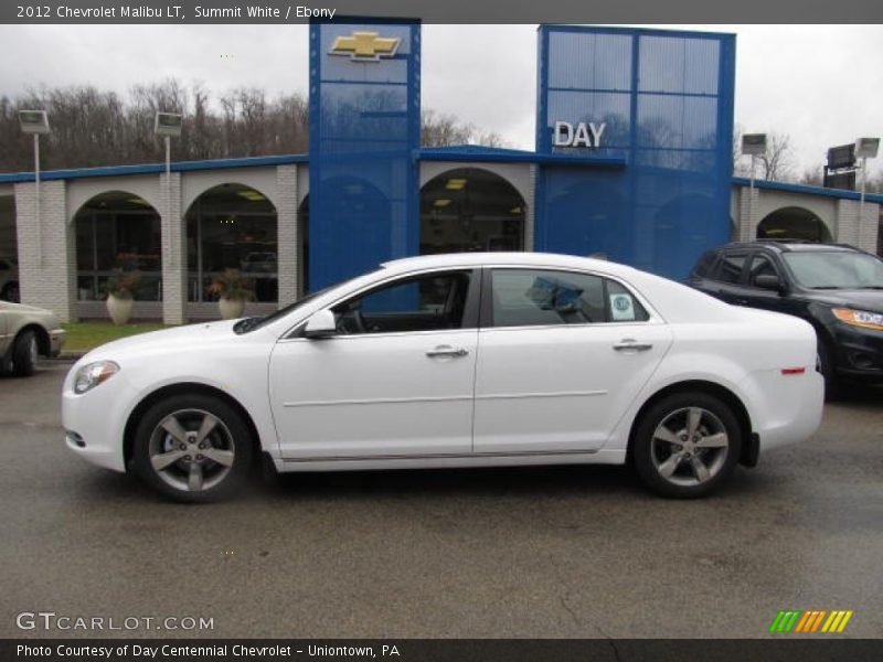 Summit White / Ebony 2012 Chevrolet Malibu LT