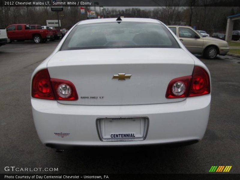 Summit White / Ebony 2012 Chevrolet Malibu LT