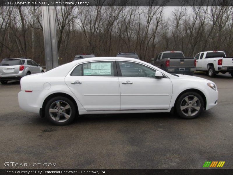 Summit White / Ebony 2012 Chevrolet Malibu LT