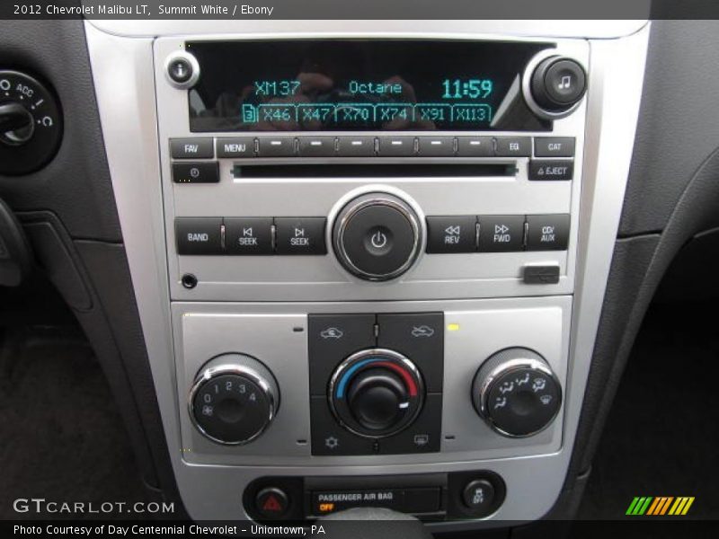 Summit White / Ebony 2012 Chevrolet Malibu LT
