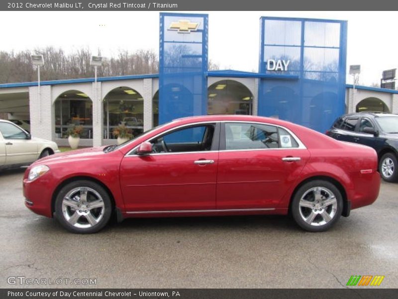 Crystal Red Tintcoat / Titanium 2012 Chevrolet Malibu LT