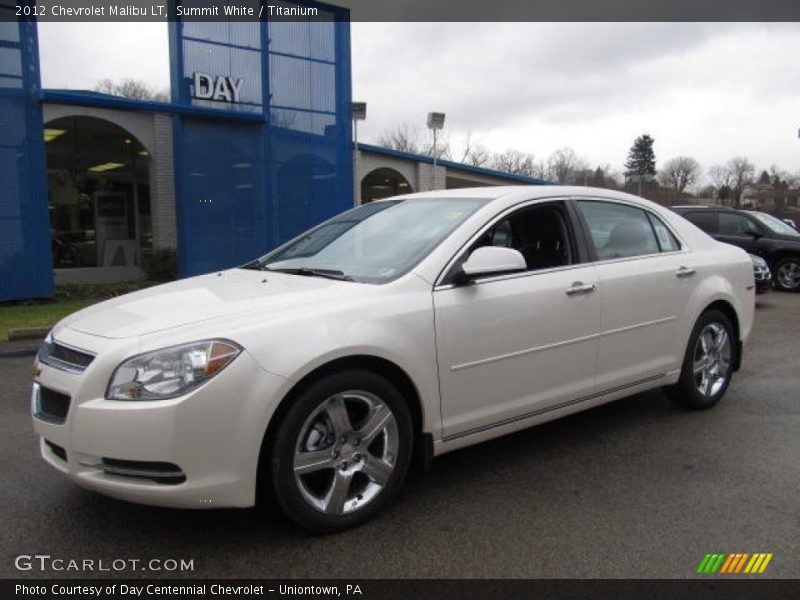 Summit White / Titanium 2012 Chevrolet Malibu LT