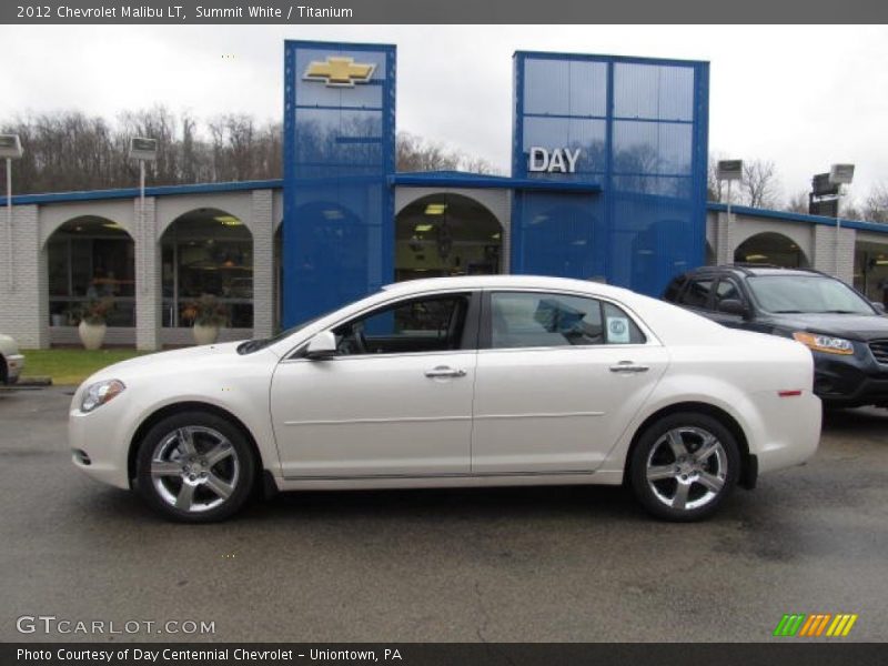 Summit White / Titanium 2012 Chevrolet Malibu LT