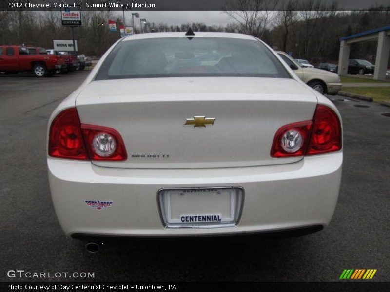 Summit White / Titanium 2012 Chevrolet Malibu LT
