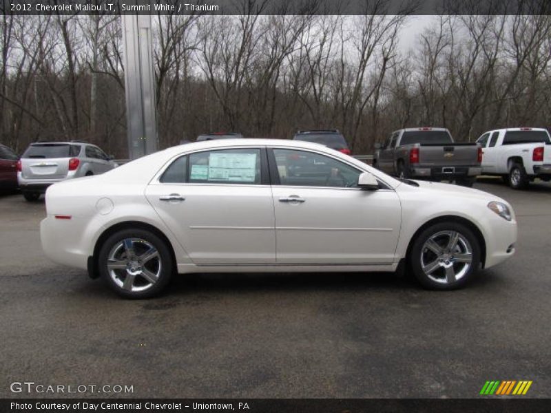 Summit White / Titanium 2012 Chevrolet Malibu LT