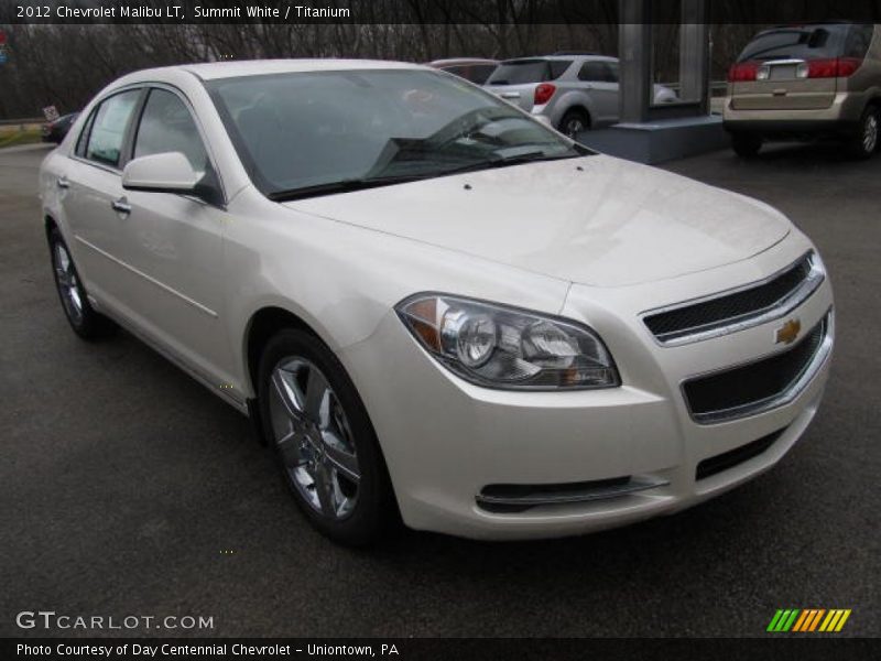 Summit White / Titanium 2012 Chevrolet Malibu LT