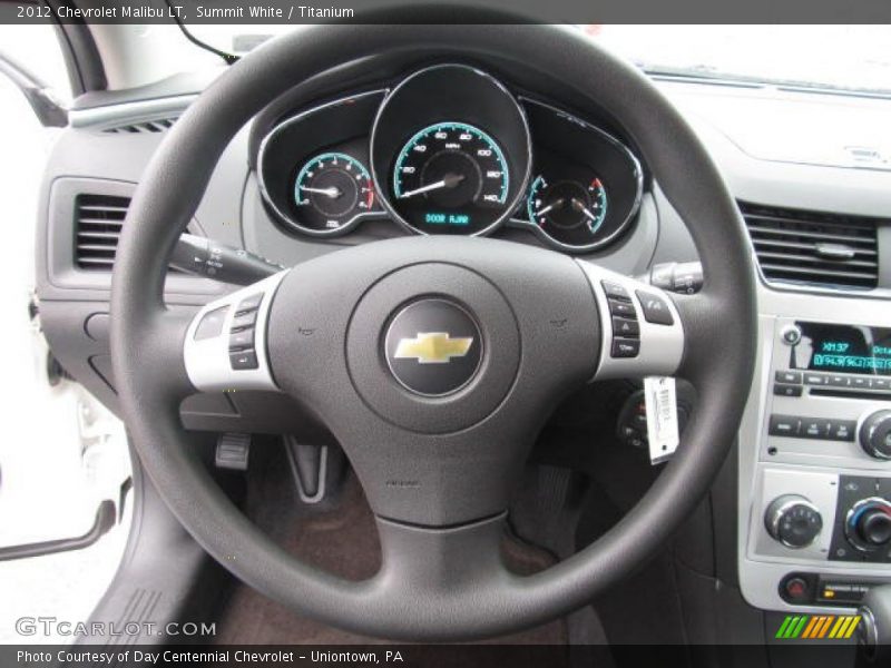 Summit White / Titanium 2012 Chevrolet Malibu LT