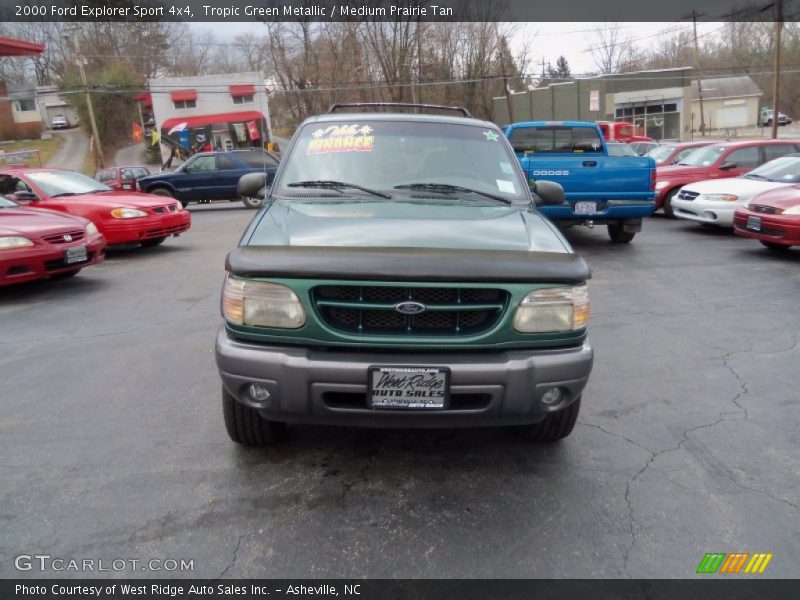 Tropic Green Metallic / Medium Prairie Tan 2000 Ford Explorer Sport 4x4