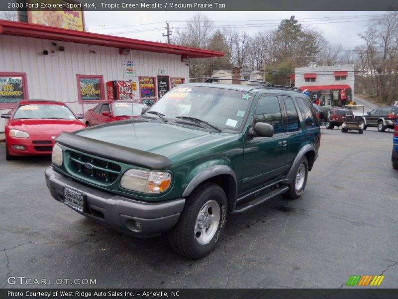 Tropic Green Metallic / Medium Prairie Tan 2000 Ford Explorer Sport 4x4