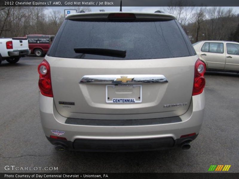 Gold Mist Metallic / Jet Black 2012 Chevrolet Equinox LT AWD