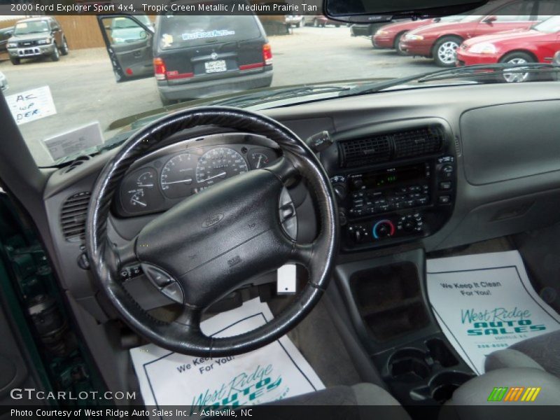 Tropic Green Metallic / Medium Prairie Tan 2000 Ford Explorer Sport 4x4
