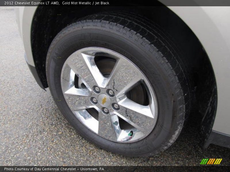 Gold Mist Metallic / Jet Black 2012 Chevrolet Equinox LT AWD
