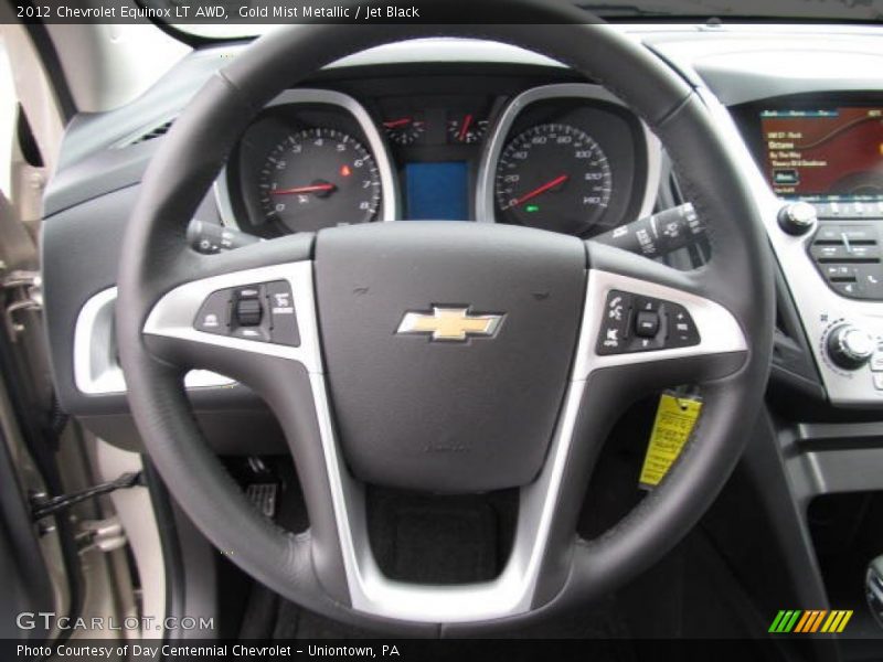 Gold Mist Metallic / Jet Black 2012 Chevrolet Equinox LT AWD