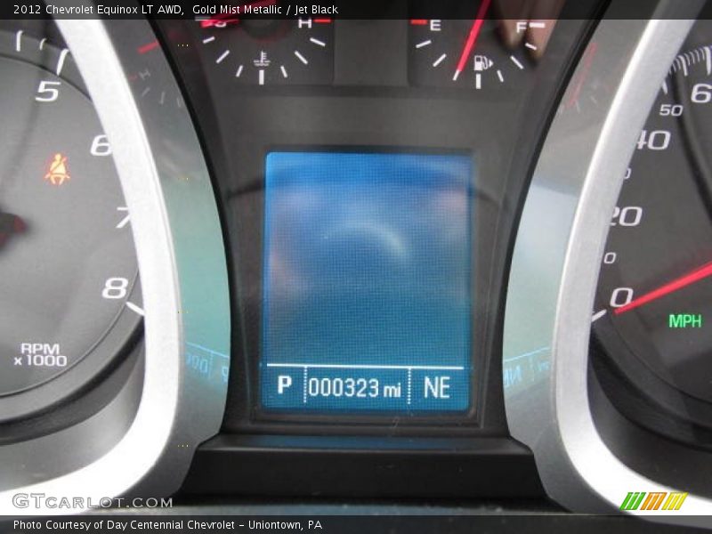Gold Mist Metallic / Jet Black 2012 Chevrolet Equinox LT AWD