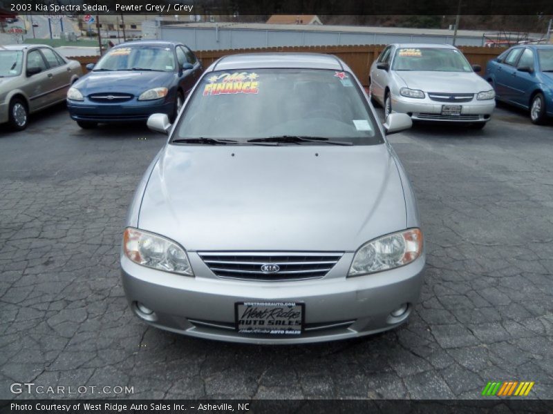 Pewter Grey / Grey 2003 Kia Spectra Sedan