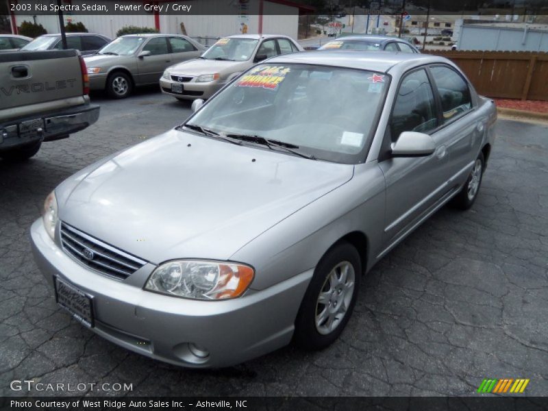 Pewter Grey / Grey 2003 Kia Spectra Sedan