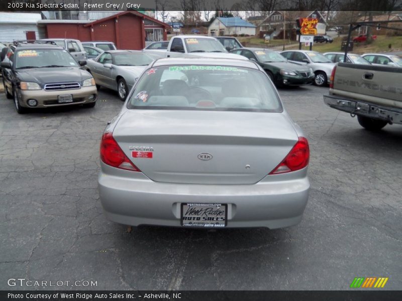 Pewter Grey / Grey 2003 Kia Spectra Sedan