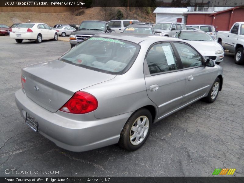Pewter Grey / Grey 2003 Kia Spectra Sedan