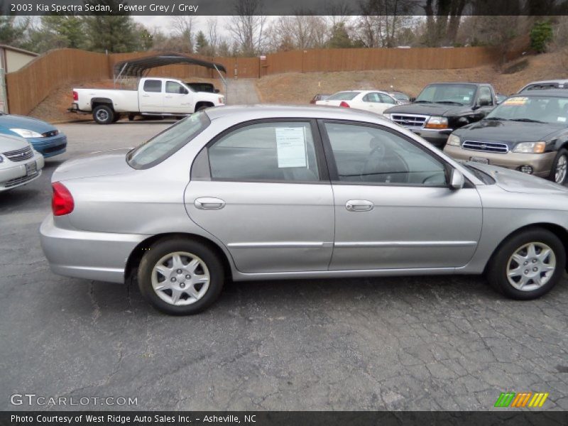 Pewter Grey / Grey 2003 Kia Spectra Sedan