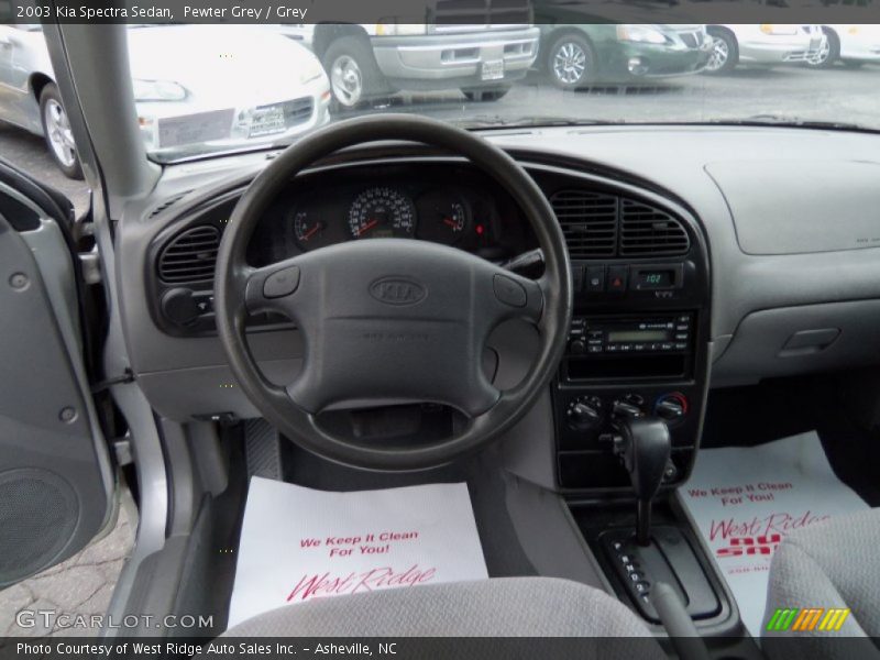 Pewter Grey / Grey 2003 Kia Spectra Sedan