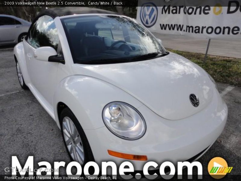 Candy White / Black 2009 Volkswagen New Beetle 2.5 Convertible