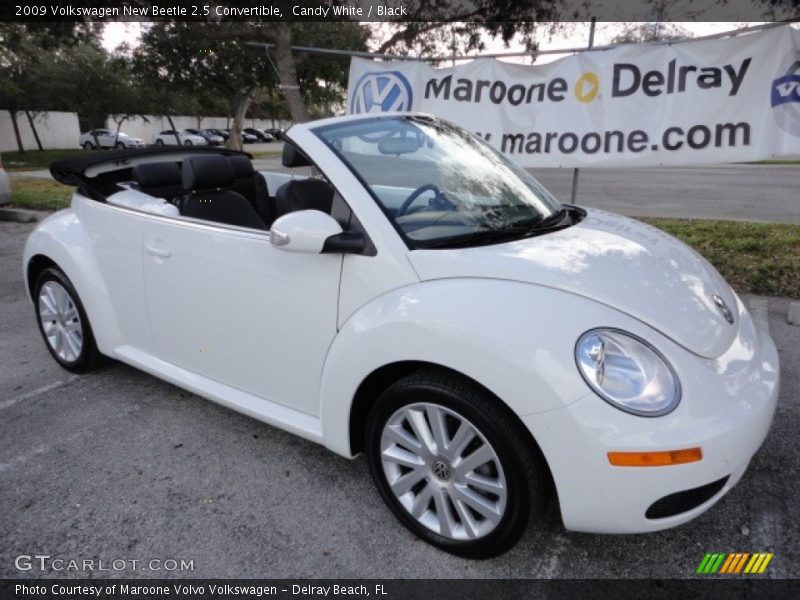 Candy White / Black 2009 Volkswagen New Beetle 2.5 Convertible