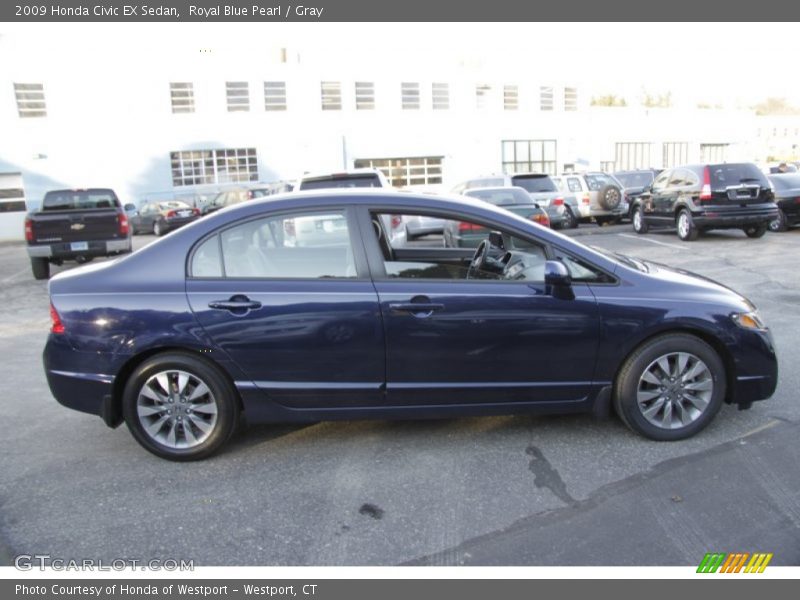 Royal Blue Pearl / Gray 2009 Honda Civic EX Sedan