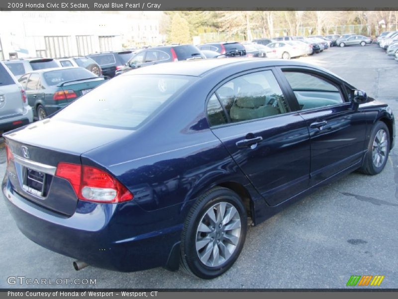 Royal Blue Pearl / Gray 2009 Honda Civic EX Sedan