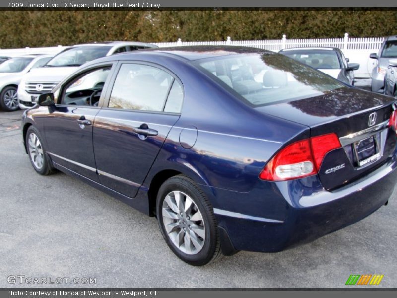 Royal Blue Pearl / Gray 2009 Honda Civic EX Sedan