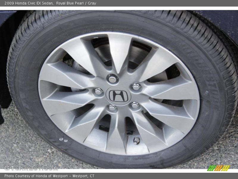 Royal Blue Pearl / Gray 2009 Honda Civic EX Sedan