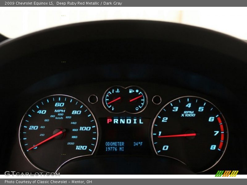 Deep Ruby Red Metallic / Dark Gray 2009 Chevrolet Equinox LS