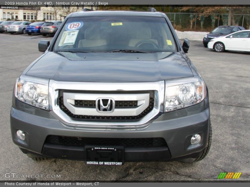 Nimbus Gray Metallic / Beige 2009 Honda Pilot EX 4WD