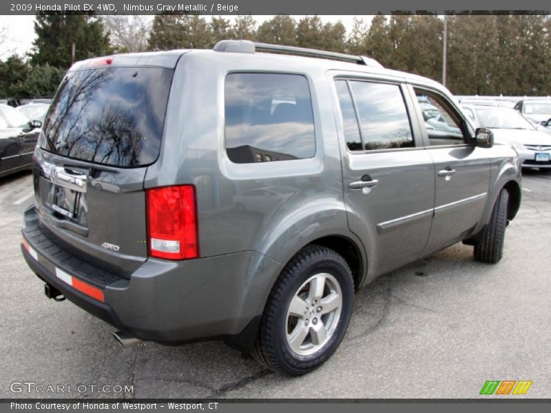 Nimbus Gray Metallic / Beige 2009 Honda Pilot EX 4WD