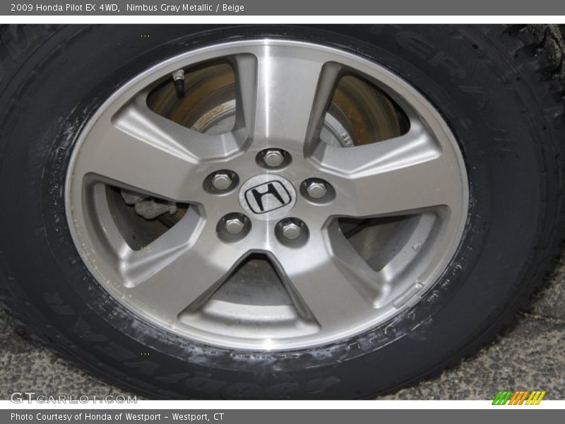 Nimbus Gray Metallic / Beige 2009 Honda Pilot EX 4WD