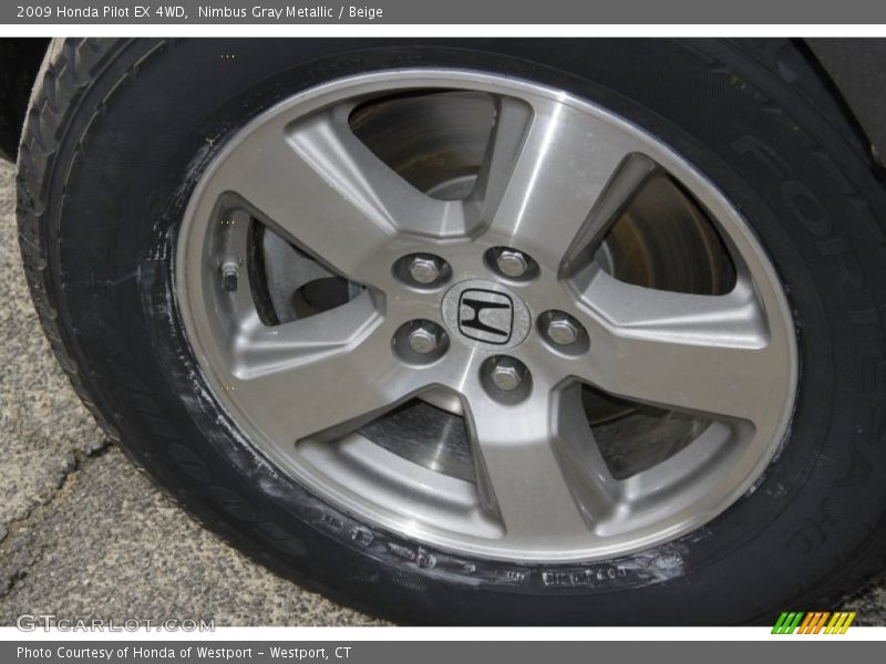 Nimbus Gray Metallic / Beige 2009 Honda Pilot EX 4WD
