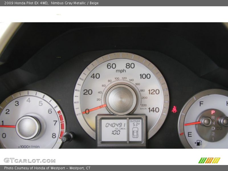 Nimbus Gray Metallic / Beige 2009 Honda Pilot EX 4WD