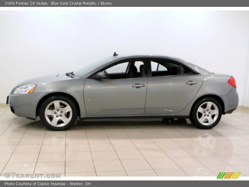 Blue Gold Crystal Metallic / Ebony 2009 Pontiac G6 Sedan
