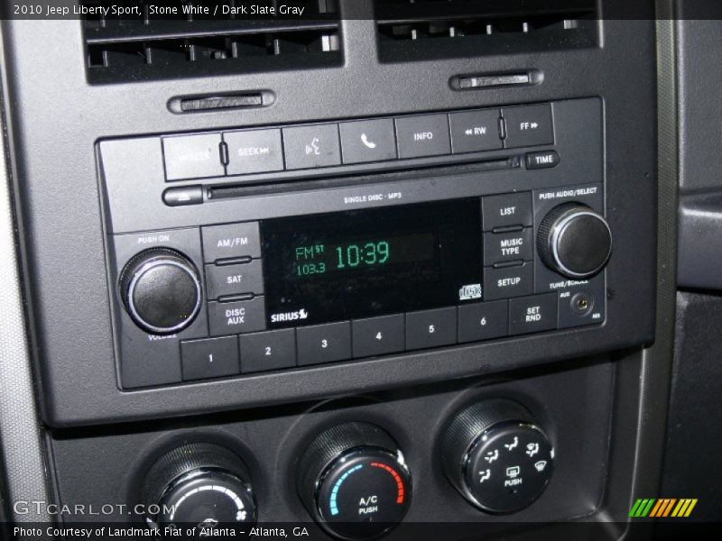 Stone White / Dark Slate Gray 2010 Jeep Liberty Sport