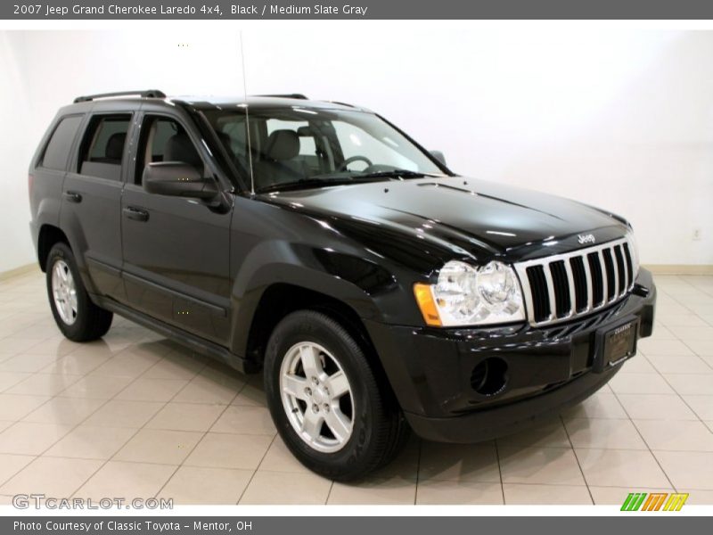 Black / Medium Slate Gray 2007 Jeep Grand Cherokee Laredo 4x4