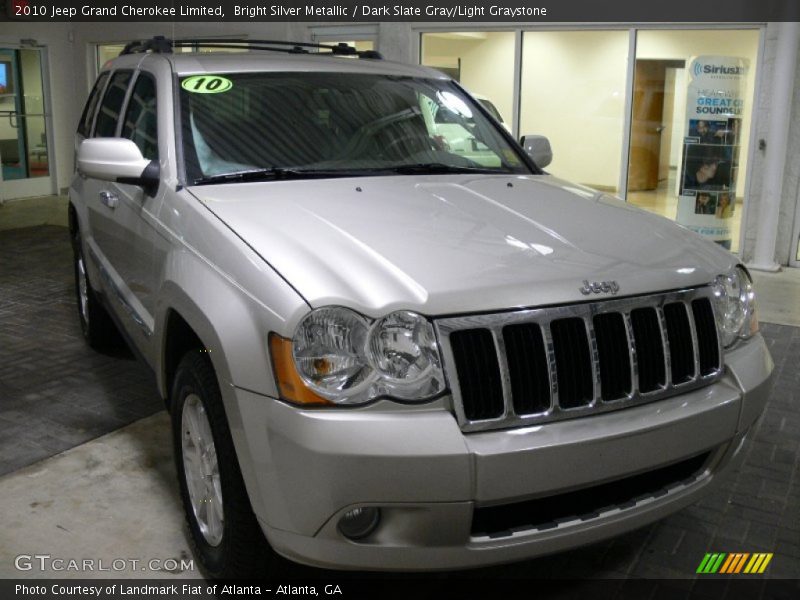 Bright Silver Metallic / Dark Slate Gray/Light Graystone 2010 Jeep Grand Cherokee Limited