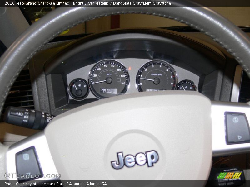 Bright Silver Metallic / Dark Slate Gray/Light Graystone 2010 Jeep Grand Cherokee Limited