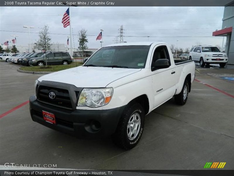 Super White / Graphite Gray 2008 Toyota Tacoma Regular Cab
